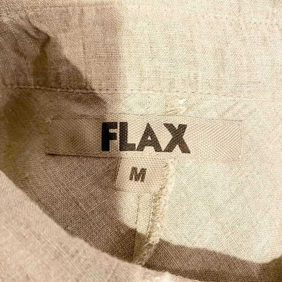 Flax Beige Button Down Shirt - Picture 7 of 9